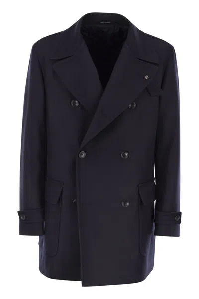 TAGLIATORE TAGLIATORE LAWRENCE - DOUBLE-BREASTED COAT IN VIRGIN WOOL