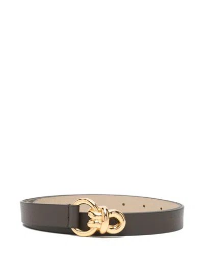 Tagliatore Leather Belt In Brown