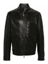 Tagliatore Justin Leather Jacket In Black