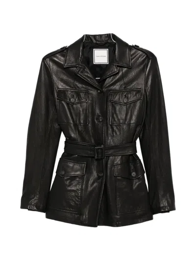 Tagliatore Leather Jacket In Black