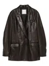 Tagliatore Leather Jacket In Brown