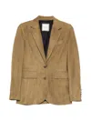 Tagliatore Buttoned Leather Jacket In Nude