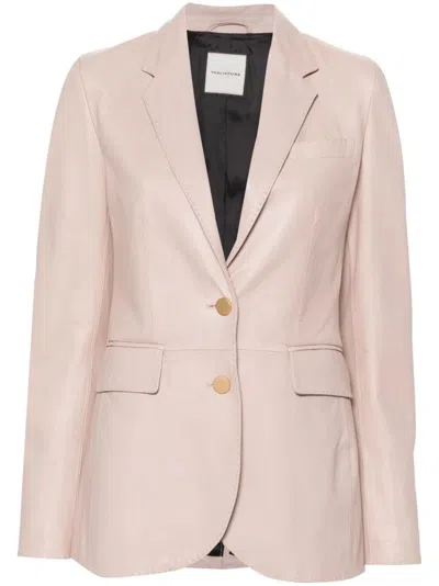 Tagliatore Leather Jacket In Pink