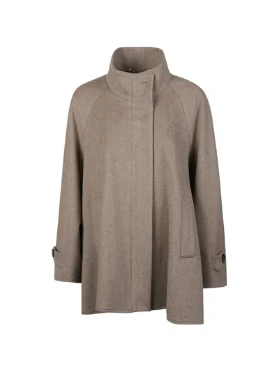Tagliatore Leila Raglan-sleeve Coat In Brown