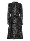 Tagliatore Leopard Printed Bouble Breasted Coat In Black