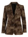 Tagliatore Leopard Print Single-breasted Blazer