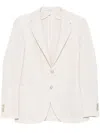 Tagliatore Light Beige Button-front Montecarlo Jacket In Neutrals