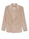 Tagliatore Corduroy Blazer In Beige