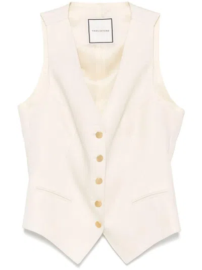 Tagliatore Light Beige Linen Gilet