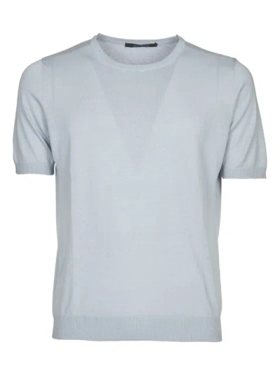 Tagliatore Light Blue Crew-neck T-shirt