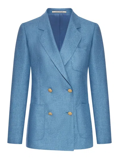 Tagliatore Light Blue Double Breasted Jacket