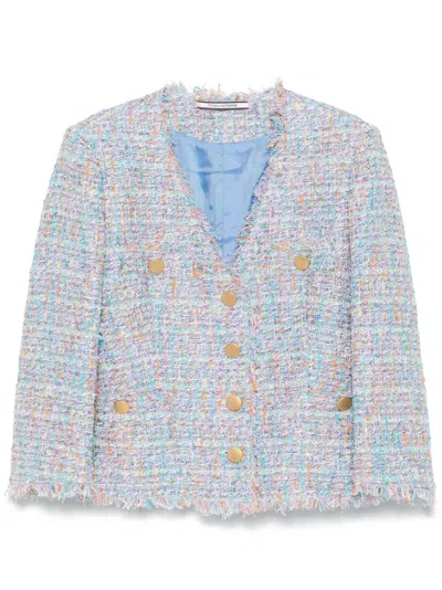 Tagliatore Light Blue Jacket In Multi