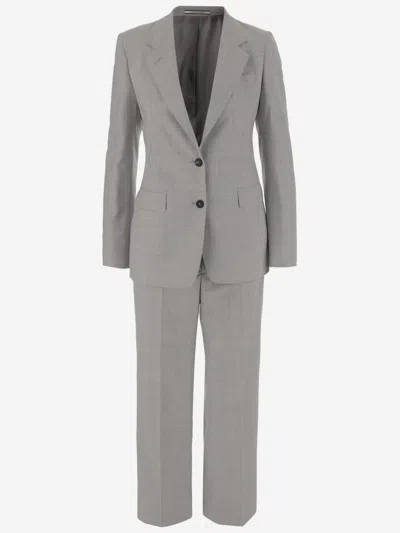 Tagliatore Light Grey Wool And Silk Suit