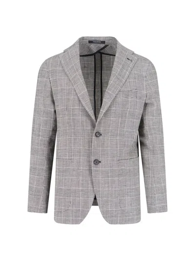 Tagliatore Lightweight Linen Wool Jacket For Men In Multi