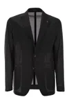 Tagliatore Lightweight Technical Fabric Jacket In Black