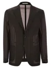 Tagliatore Men's Lightweight Technical Fabric Jacket In Brown