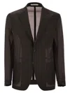 Tagliatore Lightweight Technical Fabric Jacket In Brown