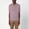 Tagliatore Lilac Silk-blend Polo Shirt Men In Pink