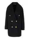 Tagliatore Lilian Wool Drill Coat In Black