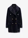 Tagliatore Lillian Alpaca And Virgin Wool Coat In Blue