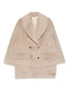 Tagliatore Double-breasted Alpaca-wool Blend Coat With Wide Lapels In Neutral