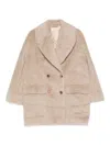 Tagliatore Double-breasted Alpaca-wool Blend Coat With Wide Lapels In Brown