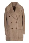 Tagliatore Lillian Double-breasted Coat In Brown