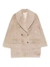 Tagliatore Double-breasted Alpaca-wool Blend Coat With Wide Lapels In Brown