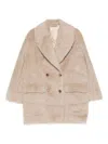 Tagliatore Double-breasted Alpaca-wool Blend Coat With Wide Lapels In Neutral