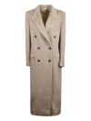Tagliatore Tailored Beige Coat With Lapel Collar And Button Closures In Neutral