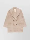 Tagliatore Double-breasted Alpaca-wool Blend Coat With Wide Lapels In Neutral
