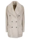 Tagliatore Lillian Short Coat In Neutral