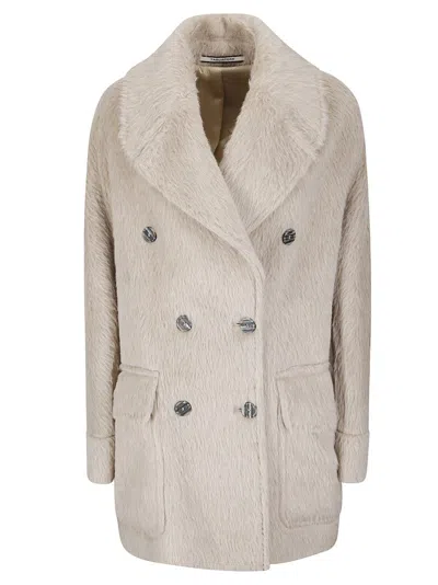 Tagliatore Lillian Short Coat In Neutral