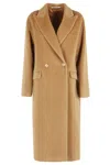 Tagliatore Beige Wool Overfit Coat In Brown