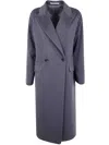 Tagliatore Double Breasted Long Sleeve Coat In Blue
