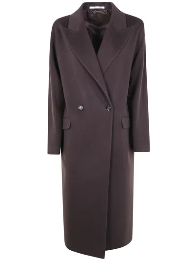 Tagliatore Double-breasted Coat Featuring Flap Pockets In Green