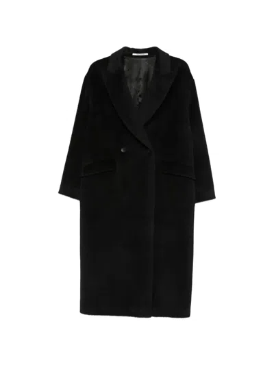 Tagliatore Linden Double-breasted Notched-lapels Coat In Black
