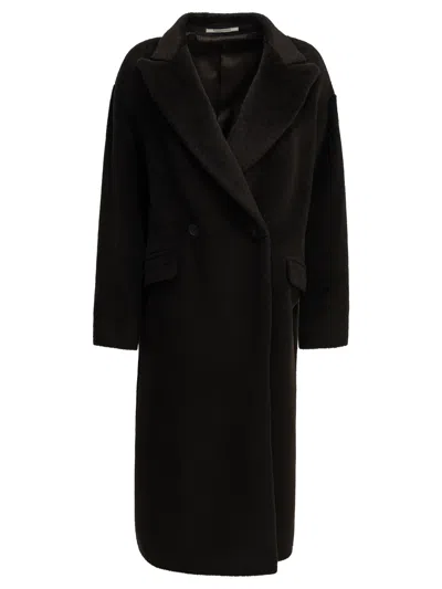 Tagliatore Linden Double-breasted Notched-lapels Coat In Brown