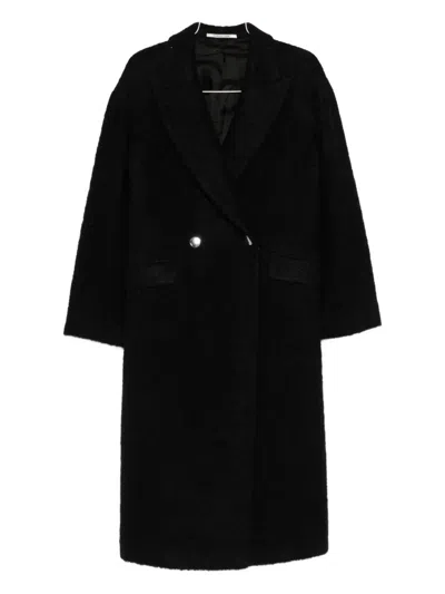 Tagliatore Lindena Double-breasted Coat In Black