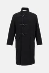 Tagliatore Black Wool And Cashmere Blend Mon Coat In Multi