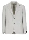 Tagliatore Single-breasted Checked Blazer In Grey