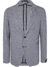 Tagliatore Check Pattern Blazer Notched Lapel In Multi