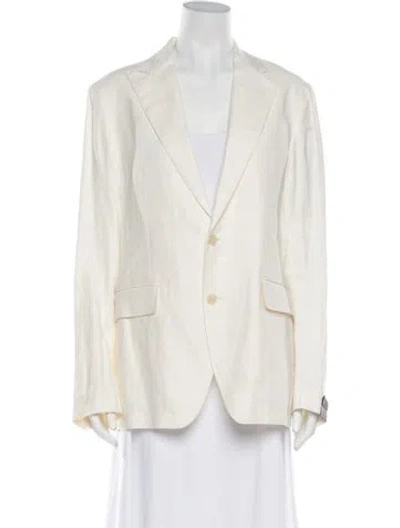 Pre-owned Tagliatore Linen Blazer In Neutral