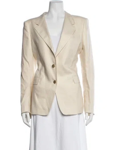 Pre-owned Tagliatore Linen Blazer In Neutral