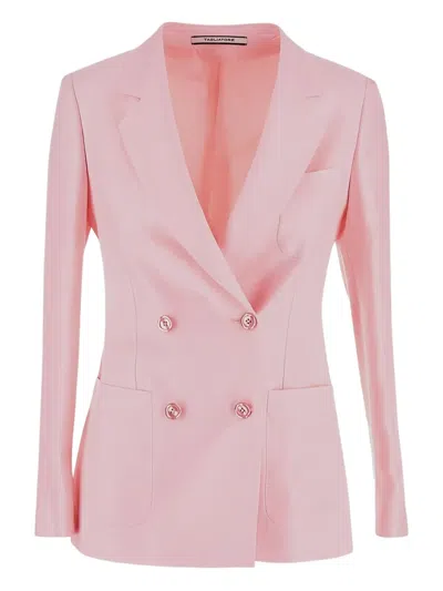 Tagliatore Linen Blazer In Pink