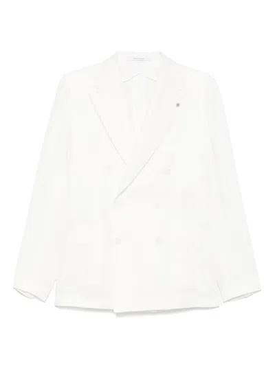 Tagliatore Double-breasted Blazer In White