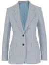 Tagliatore Linen Blend Single-breasted Jacket In Grey