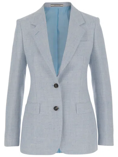 TAGLIATORE TAGLIATORE LINEN BLEND SINGLE-BREASTED JACKET