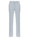 Tagliatore Trousers Wide Leg Back Pockets In Blue