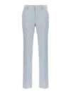 Tagliatore Light Blue Linen Blend Trousers In Light Blue